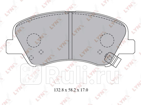 BD-3619 - Колодки тормозные дисковые передние (LYNXAUTO) Kia Rio 3 (2011-2015) для Kia Rio 3 (2011-2015), LYNXAUTO, BD-3619