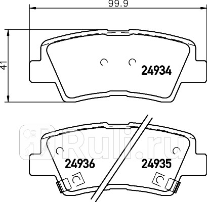 NP6022 - Колодки тормозные дисковые задние (NISSHINBO) Hyundai i30 2 (2012-2017) для Hyundai i30 2 (2012-2017), NISSHINBO, NP6022
