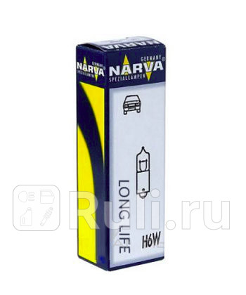 68162 - Лампа H6W (6W) NARVA Long Life для Автомобильные лампы, NARVA, 68162