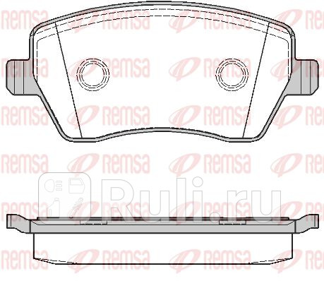 0987.00 - Колодки тормозные дисковые передние (REMSA) Lada Vesta (2015-2020) для Lada Vesta (2015-2021), REMSA, 0987.00