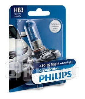 9005 CV B1 - Лампа HB3 (65W) PHILIPS Crystal Vision 4300K для Автомобильные лампы, PHILIPS, 9005 CV B1