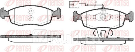 0172.52 - Колодки тормозные дисковые передние (REMSA) Fiat 500 (2007-2019) для Fiat 500 (2007-2021), REMSA, 0172.52