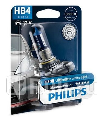 9006 DV B1 - Лампа HB4 (55W) PHILIPS Diamond Vision 5000K для Автомобильные лампы, PHILIPS, 9006 DV B1