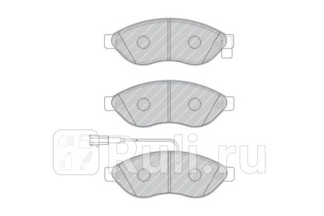FVR1923 - Колодки тормозные дисковые передние (FERODO) Citroen Jumpy (2007-2016) для Citroen Jumpy (2007-2016), FERODO, FVR1923