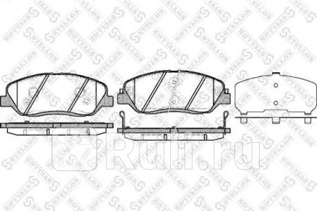 001 092B-SX - Колодки тормозные дисковые передние (STELLOX) Hyundai Santa Fe 2 (2006-2012) для Hyundai Santa Fe 2 (2006-2012), STELLOX, 001 092B-SX