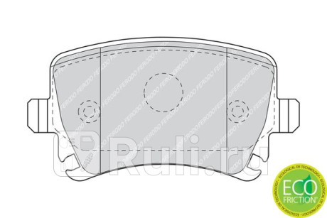 FDB1636 - Колодки тормозные дисковые задние (FERODO) Audi A6 C6 рестайлинг (2008-2011) для Audi A6 C6 (2008-2011) рестайлинг, FERODO, FDB1636