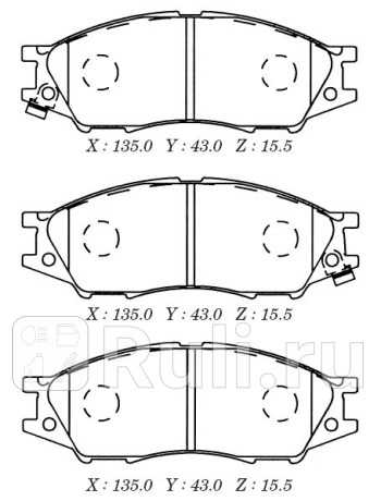 D1233M - Колодки тормозные дисковые передние (MK KASHIYAMA) Nissan Almera N16 дорестайлинг (2000-2003) для Nissan Almera N16 дорестайлинг (2000-2003), MK KASHIYAMA, D1233M