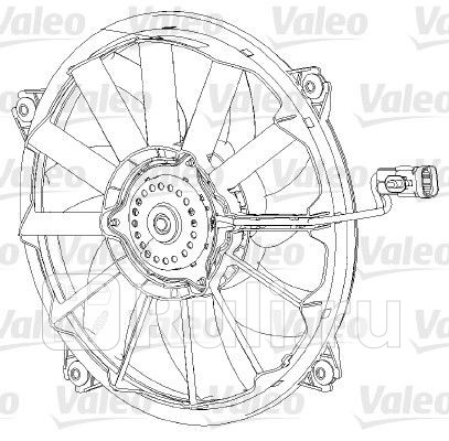696091 - Вентилятор радиатора охлаждения (VALEO) Citroen C4 (2004-2011) для Citroen C4 (2004-2011), VALEO, 696091