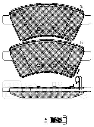 D9057M - Колодки тормозные дисковые передние (MK KASHIYAMA) Fiat Sedici (2005-2014) для Fiat Sedici (2005-2014), MK KASHIYAMA, D9057M