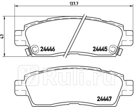 P 10 010 - Колодки тормозные дисковые задние (BREMBO) Chevrolet Trailblazer (2001-2009) для Chevrolet TrailBlazer (2001-2009), BREMBO, P 10 010