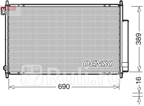DCN40016 - Радиатор кондиционера (DENSO) Honda Accord 7 (2003-2008) для Honda Accord 7 CL (2003-2008), DENSO, DCN40016