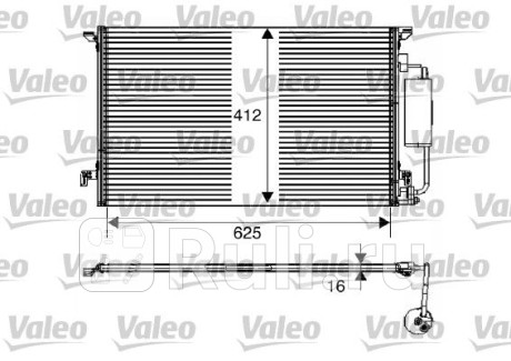 817712 - Радиатор кондиционера (VALEO) Saab 9-3 (2002-2008) для Saab 9-3 (2002-2008), VALEO, 817712