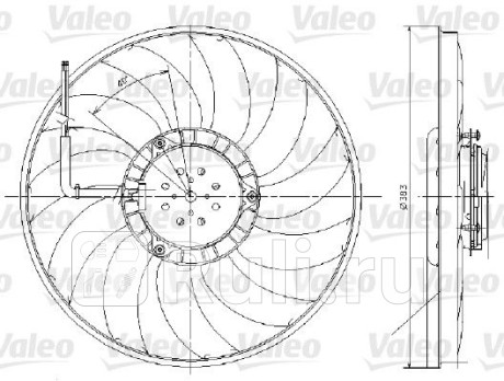 696017 - Вентилятор радиатора охлаждения (VALEO) Audi A6 C6 (2004-2008) для Audi A6 C6 (2004-2008), VALEO, 696017