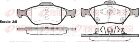 0766.12 - Колодки тормозные дисковые передние (REMSA) Toyota Ractis (2005-2010) для Toyota Ractis (2005-2010), REMSA, 0766.12