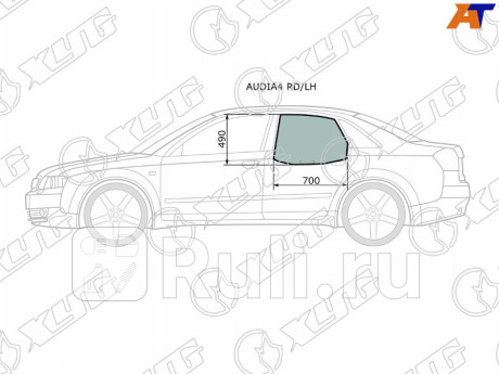 AUDIA4 RD/LH - Стекло двери задней левой (XYG) Audi A4 B5 рестайлинг (1999-2001) для Audi A4 B5 (1999-2001) рестайлинг, XYG, AUDIA4 RD/LH