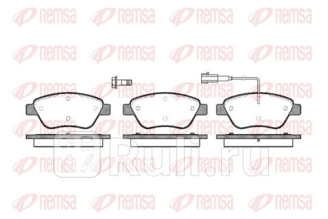0858.01 - Колодки тормозные дисковые передние (REMSA) Fiat 500 (2007-2021) для Fiat 500 (2007-2021), REMSA, 0858.01