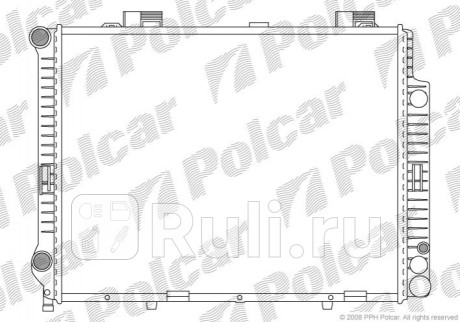 502108-2 - Радиатор охлаждения (Polcar) Mercedes W210 (1995-1999) для Mercedes W210 (1995-2003), Polcar, 502108-2