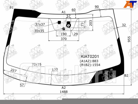 KIAT0201 - Лобовое стекло (KMK) Kia Optima 4 рестайлинг (2018-2020) для Kia Optima 4 (2018-2020) рестайлинг, KMK, KIAT0201