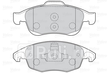 301997 - Колодки тормозные дисковые передние (VALEO) Citroen C4 (2014-2021) для Citroen C4 B7 (2014-2021), VALEO, 301997