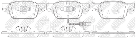 PN0732W - Колодки тормозные дисковые передние (NIBK) Audi A5 (2016-2020) для Audi A5 (2016-2020), NIBK, PN0732W