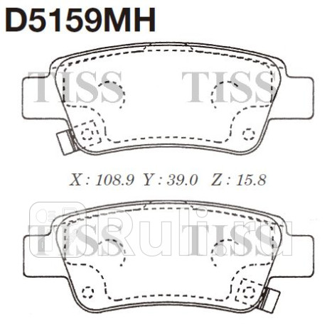 D5159MH - Колодки тормозные дисковые задние (MK KASHIYAMA) Honda CR V 4 (2012-2018) для Honda CR-V 4 (2012-2018), MK KASHIYAMA, D5159MH