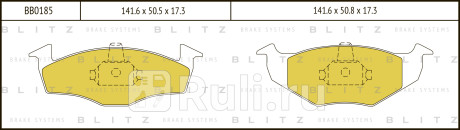 Колодки тормозные дисковые передние vw polo lupo 95- skoda fabia 01- BLITZ BB0185  для прочие, BLITZ, BB0185
