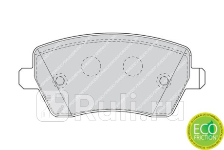FDB1617 - Колодки тормозные дисковые передние (FERODO) Nissan Terrano 3 (2014-2021) для Nissan Terrano 3 (2014-2021), FERODO, FDB1617