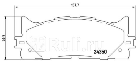 P 83 117 - Колодки тормозные дисковые передние (BREMBO) Lexus ES 250 (2012-2018) для Lexus ES 250 (2012-2018), BREMBO, P 83 117
