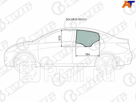 SOLARIS RD/LH - Стекло двери задней левой (XYG) Hyundai Solaris 1 рестайлинг (2014-2017) для Hyundai Solaris 1 (2014-2017) рестайлинг, XYG, SOLARIS RD/LH