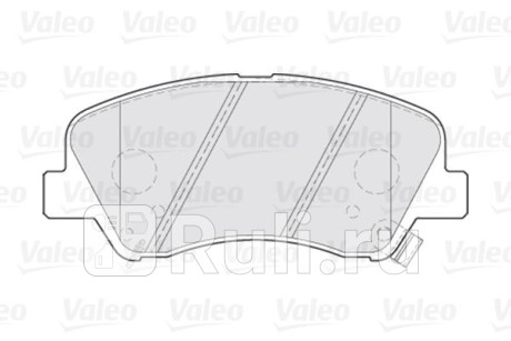 301021 - Колодки тормозные дисковые передние (VALEO) Kia Rio 3 рестайлинг (2015-2017) для Kia Rio 3 (2015-2017) рестайлинг, VALEO, 301021