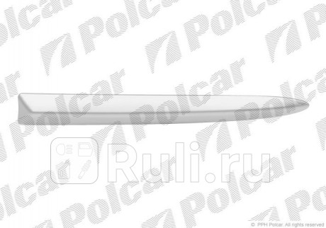 30350711 - Молдинг переднего бампера левый верхний (Polcar) Fiat 500 (2007-2015) для Fiat 500 (2007-2021), Polcar, 30350711