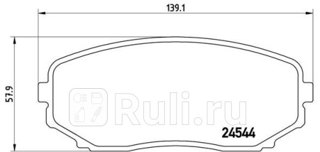 P 49 040 - Колодки тормозные дисковые передние (BREMBO) Ford Edge (2006-2015) для Ford Edge (2006-2015), BREMBO, P 49 040