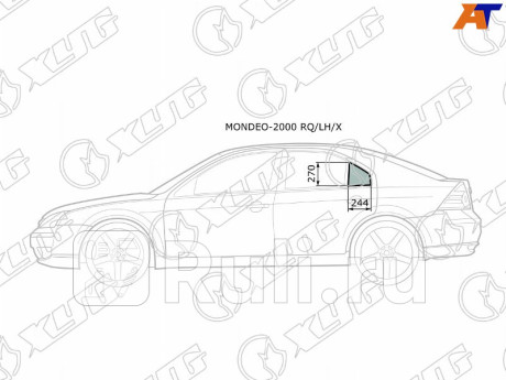 MONDEO-2000 RQ/LH/X - Стекло двери задней левой (форточка) (XYG) Ford Mondeo 3 (2000-2007) для Ford Mondeo 3 (2000-2007), XYG, MONDEO-2000 RQ/LH/X