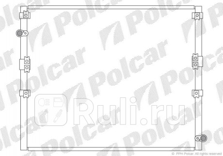8177K8C1 - Радиатор кондиционера (Polcar) Toyota Land Cruiser Prado 90 (1999-2002) для Toyota Land Cruiser Prado 90 (1996-2002), Polcar, 8177K8C1