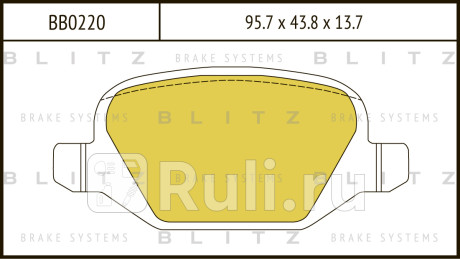 Колодки тормозные дисковые задние fiat panda punto 500 01- BLITZ BB0220  для прочие, BLITZ, BB0220