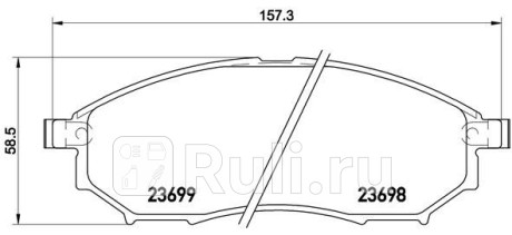 P 56 094 - Колодки тормозные дисковые передние (BREMBO) Nissan Pathfinder R52 (2013-2017) для Nissan Pathfinder R52 (2013-2017), BREMBO, P 56 094