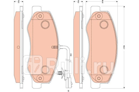 GDB1885 - Колодки тормозные дисковые задние (TRW) Renault Master (2010-2019) для Renault Master (2010-2020), TRW, GDB1885