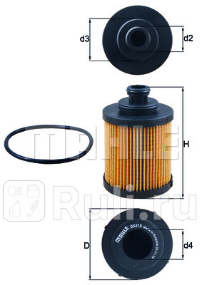 OX418D - Фильтр масляный (KNECHT) Fiat Doblo 2 (2010-2015) для Fiat Doblo 2 (2010-2015), KNECHT, OX418D