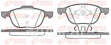 1082.30 - Колодки тормозные дисковые передние (REMSA) Ford EcoSport (2014-2018) для Ford EcoSport (2014-2018), REMSA, 1082.30