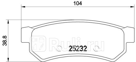 P 10 053 - Колодки тормозные дисковые задние (BREMBO) Daewoo Gentra (2013-2015) для Daewoo Gentra (2013-2015), BREMBO, P 10 053