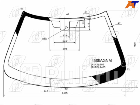 4599AGNM - Лобовое стекло (FUYAO) Lada Granta рестайлинг (2018-2021) для Lada Granta (2018-2021) рестайлинг, FUYAO, 4599AGNM