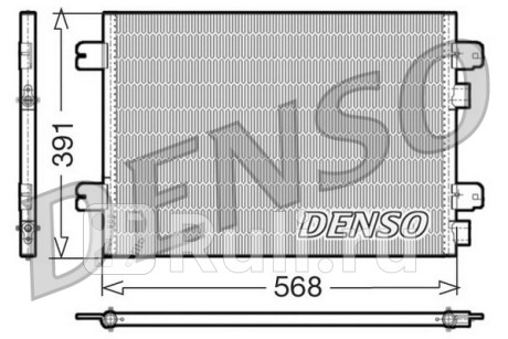 DCN23011 - Радиатор кондиционера (DENSO) Renault Megane 1 рестайлинг (1999-2003) для Renault Megane 1 (1999-2003) рестайлинг, DENSO, DCN23011