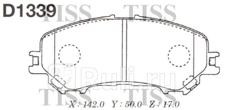 D1339 - Колодки тормозные дисковые передние (MK KASHIYAMA) Nissan X-Trail T32 рестайлинг (2017-2020) для Nissan X-Trail T32 (2017-2021) рестайлинг, MK KASHIYAMA, D1339