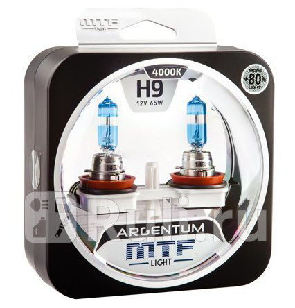 H8A1209 - Лампа H9 (65W) MTF Argentum 4000K +80% яркости для Автомобильные лампы, MTF, H8A1209