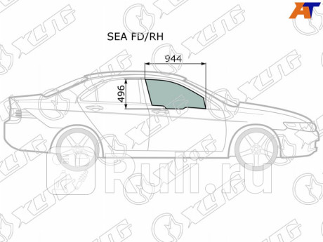 SEA FD/RH - Стекло двери передней правой (XYG) Honda Accord 7 (2003-2008) для Honda Accord 7 CL (2003-2008), XYG, SEA FD/RH