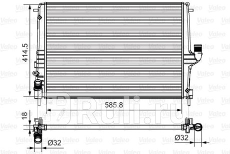 735635 - Радиатор охлаждения (VALEO) Lada Largus (2012-2021) для Lada Largus (2012-2021), VALEO, 735635