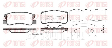 0803.22 - Колодки тормозные дисковые задние (REMSA) Citroen C-Crosser (2007-2013) для Citroen C-Crosser (2007-2013), REMSA, 0803.22