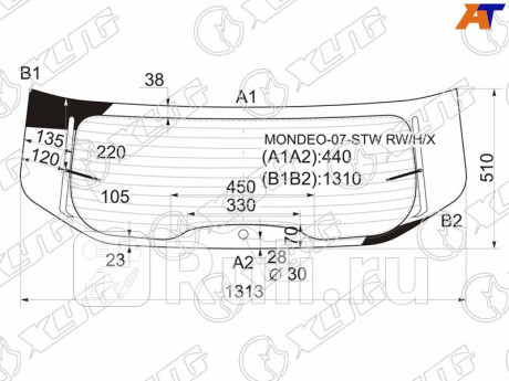MONDEO-07-STW RW/H/X - Стекло заднее (XYG) Ford Mondeo 4 рестайлинг (2010-2014) для Ford Mondeo 4 (2010-2014) рестайлинг, XYG, MONDEO-07-STW RW/H/X