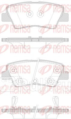1362.42 - Колодки тормозные дисковые задние (REMSA) Hyundai i30 2 (2012-2017) для Hyundai i30 2 (2012-2017), REMSA, 1362.42