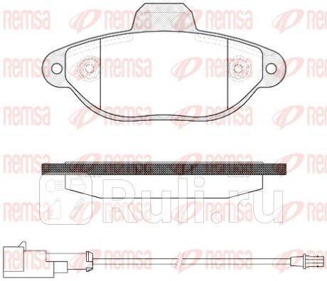 0414.22 - Колодки тормозные дисковые передние (REMSA) Fiat 500 (2007-2021) для Fiat 500 (2007-2021), REMSA, 0414.22